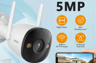 *מצלמת אבטחה חיצונית IMOU Bullet 2C 5MP – עם זיהוי אדם מבוסס AI* 🔍🏠