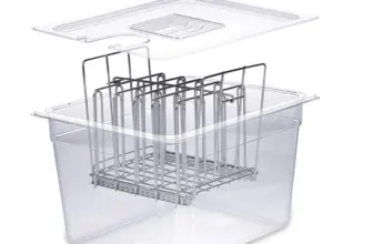 *מתקן נירוסטה מקצועי לבישול Sous Vide – עם מיכל 11 ליטר ומחיצות נשלפות* 🍽️🔥