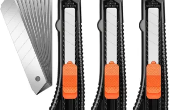 *🔪 סט 3 סכיני יוטיליטי מקצועיים + 10 להבים רחבים 18 מ"מ*