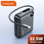 *סוללת גיבוי Toocki עם כבל USB-C מובנה – 10,000/20,000mAh* 🔋