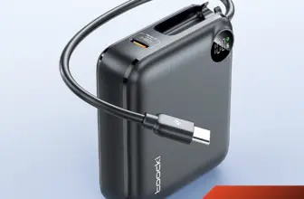 *סוללת גיבוי Toocki עם כבל USB-C מובנה – 10,000/20,000mAh* 🔋