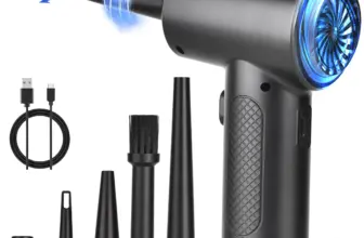 *מפוח אוויר אלחוטי לניקוי מחשב עם תאורת לד – הפתרון המושלם לאבק במקלדת! 💨💻*