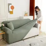 *כיסוי אלסטי מבד ז'קארד לספה – פתרון מושלם לחידוש הסלון! 🛋️✨*