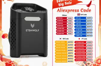 *משאבת אוויר ניידת ETENWOLF V3 – 160 PSI עם סוללה ל-7800mAh* 🚗💨