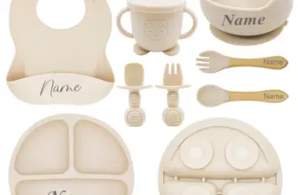 *סט האכלה לתינוק מסיליקון עם שם אישי מותאם* 🍽️👶