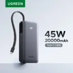 *סוללת גיבוי UGREEN 45W 20000mAh עם כבל Type C מובנה* 🔋💯