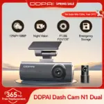 *מצלמת רכב דו כיוונית DDPAI Dash Cam N1 – תיעוד מלא קדמי ואחורי* 🚗📹