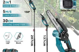 *מסור שרשרת טלסקופי חשמלי 8 אינץ' ללא פחמים – למקיטה 18V* ⚡🌳