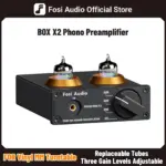 *מגבר פונו מיני Fosi Audio X2 עם שפופרת ואקום לפטיפון – איכות סאונד הייפיי במחיר מדהים!* 🎧🔊