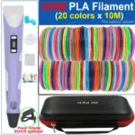*🖊️ עט תלת מימד לילדים עם מסך LCD וחוטי PLA באורך 200 מטר*