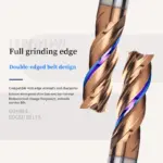 *קצה כרסום קרביד 4 להבים מקצועי – למכונות CNC* 🔧