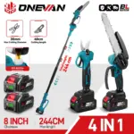 *מסור חשמלי טלסקופי 8 אינץ' לגיזום ענפים גבוהים 5500W* ⚡🌳