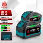 *סוללה נטענת 21V ליתיום לכלי עבודה – תואמת מקיטה 18V* 🔋⚡