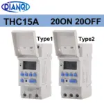 *טיימר דיגיטלי שבועי THC15A – תכנות 7 ימים עם ממסר 220V* ⏰💡