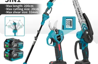 *מסור חשמלי טלסקופי ללא פחמים 8 אינץ' – מקצועי לגיזום עצים* 🌳✂️
