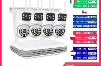 *🎥 מערכת מצלמות אבטחה WiFi חכמה 6MP עדשה כפולה + NVR 8 ערוצים*