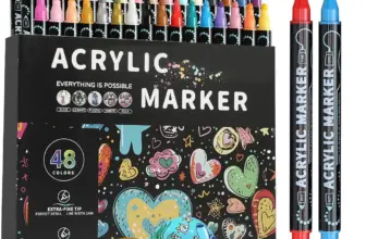 *🎨 טושים אקריליים דו-צדדיים – 12/24/36/48 צבעים*