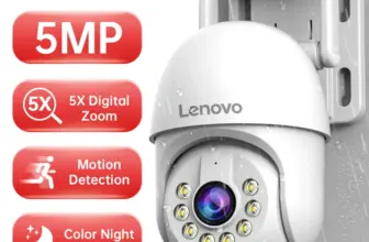*📷 מצלמת אבטחה חכמה Lenovo 5MP – WiFi עם מעקב אוטומטי וזום x5*