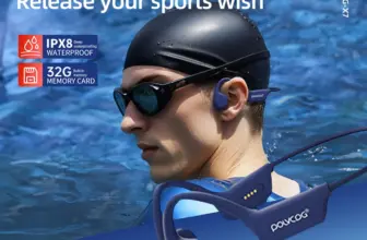 *🎧 אוזניות הולכת עצם POLVCDG – בלוטוס 5.3 עם 32GB זיכרון מובנה ועמידות במים IPX8*