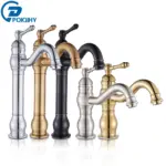 *🚰 ברז אמבטיה מעוצב בסגנון עתיק – פליז מוברש POIQIHY*