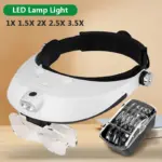 *משקפי זכוכית מגדלת מקצועיים עם תאורת LED ורצועת ראש* 🔍💡