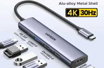 *מתאם USB-C 5 ב-1 של UGREEN – HDMI 4K + טעינה 100W + USB 3.0* 🔌🖥️