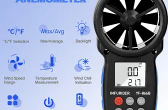 *מד רוח דיגיטלי מקצועי HP-866B | מדידת טמפרטורה ומהירות רוח*