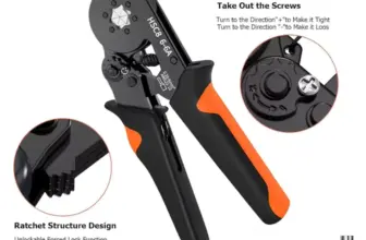 *כלי לחיצה מקצועי להברגות כבלים + ערכה מלאה* 🔧