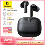 *🎧 אוזניות Baseus ANC אלחוטיות – ביטול רעשים מטורף של -43dB!*