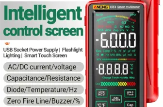 *מולטימטר דיגיטלי ANENG 683 – מסך מגע חכם וסוללה נטענת* 🔧⚡