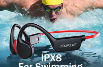*🎧 אוזניות הולכת עצם POLVCDG – עמידות במים IPX8 עם 32GB זיכרון מובנה*