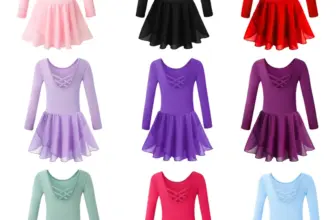*בגד בלט לילדות עם חצאית – שרוול ארוך וגב חלול מעוצב* 🩰✨
