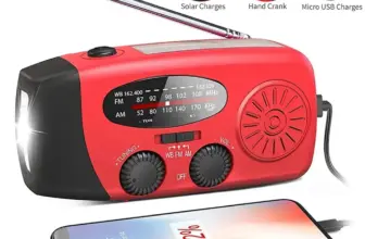 *רדיו חירום סולארי רב-שימושי STONEGO – עם דינמו יד, פנס ומטען לטלפון 🔋☀️*