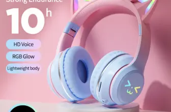 *🎧 אוזניות בלוטות׳ אלחוטיות עם אוזני חתול RGB מדליקות 🐱*