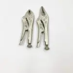 *סט 2 מלקחיים מקצועיים בנעילה – 5" אף ארוך + 4" מעוקל* 🔧