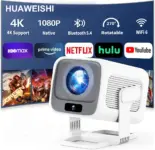 *מקרן 4K נייד HUAWEISHI – קולנוע ביתי אמיתי בכל מקום! 🎬🔥*