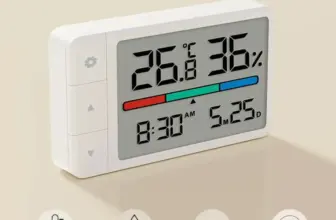 *מד טמפרטורה ולחות חכם עם שעון דיגיטלי ותחנת מזג אוויר* 🌡️💨