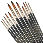 *🎨 סט מכחולי ציור מקצועיים 12/24/48 יח' – ראש ניילון מחודד*