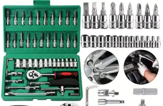 *סט כלי תיקון רכב 46 חלקים עם מפתחות ראצ'ט וסוקטים* 🔧
