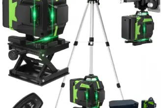 *רמת לייזר ירוק 16 קווים 4D עם חצובה מקצועית* 🟢🔧