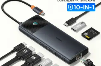 *תחנת עגינה Baseus 10-in-1 USB-C | HDMI כפול 8K/4K* 🖥️🔌