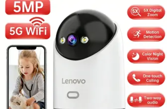 *📷 מצלמת אבטחה חכמה Lenovo 5MP WiFi*