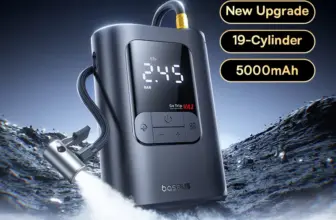 *משאבת אוויר אלחוטית Baseus לרכב – קומפקטית ועוצמתית!* 🚗💨