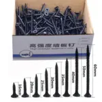 *ברגים שחורים לעבודות עץ וגבס – M3.5 קופסא 0.5 ק"ג* 🔩