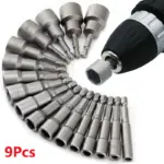 *🔧 סט 9 ביטים מקצועי למברג HEX 5-13mm 🔧*