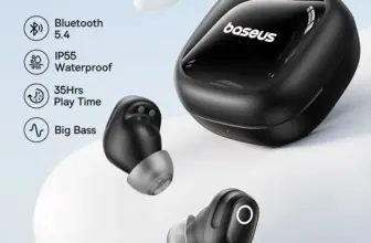 *אוזניות Baseus Bass BD1 אלחוטיות – 38 שעות נגינה רצופה!* 🎧