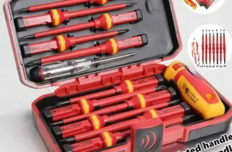 *ערכת כלי חשמלאי מבודדת 1000V – 15 חלקים עם ביטים מגנטיים מתחלפים* 🔧⚡