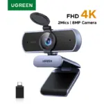 *מצלמת רשת 4K FHD איכות פרימיום למחשב – עם פוקוס אוטומטי ומיקרופון כפול מבטל רעשים* 🎥💼