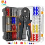 *🔧 ערכת כלי לחיצה מקצועית משושה עם התאמה עצמית + 1200 נקבעונים!*