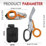 *✂️ מספריים רפואיים טקטיים מתקפלים – כלי הצלה חיוני לכל רכב ותיק!*